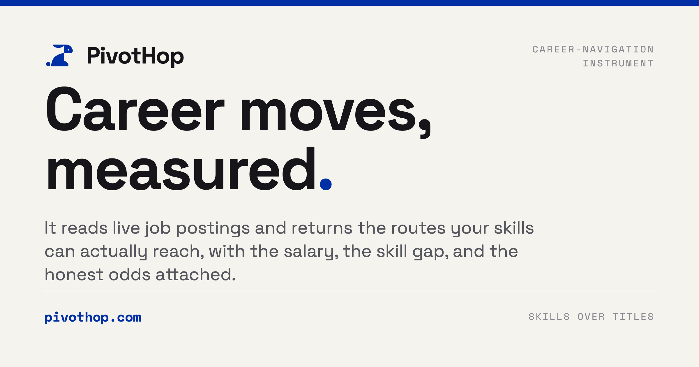 I scraped ~150k job postings to build a tool that shows which careers your skills can actually reach logo